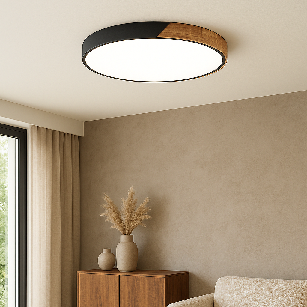 Nordic Wooden Flush Mount Ceiling Light Fixture | LED Ceiling Light for Modern Spaces 1