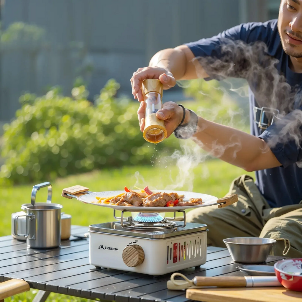 Portable Camping Gas Stove For Outdoor Cooking, Compact Camp Stove For Picnics, Hiking, And Camping 6