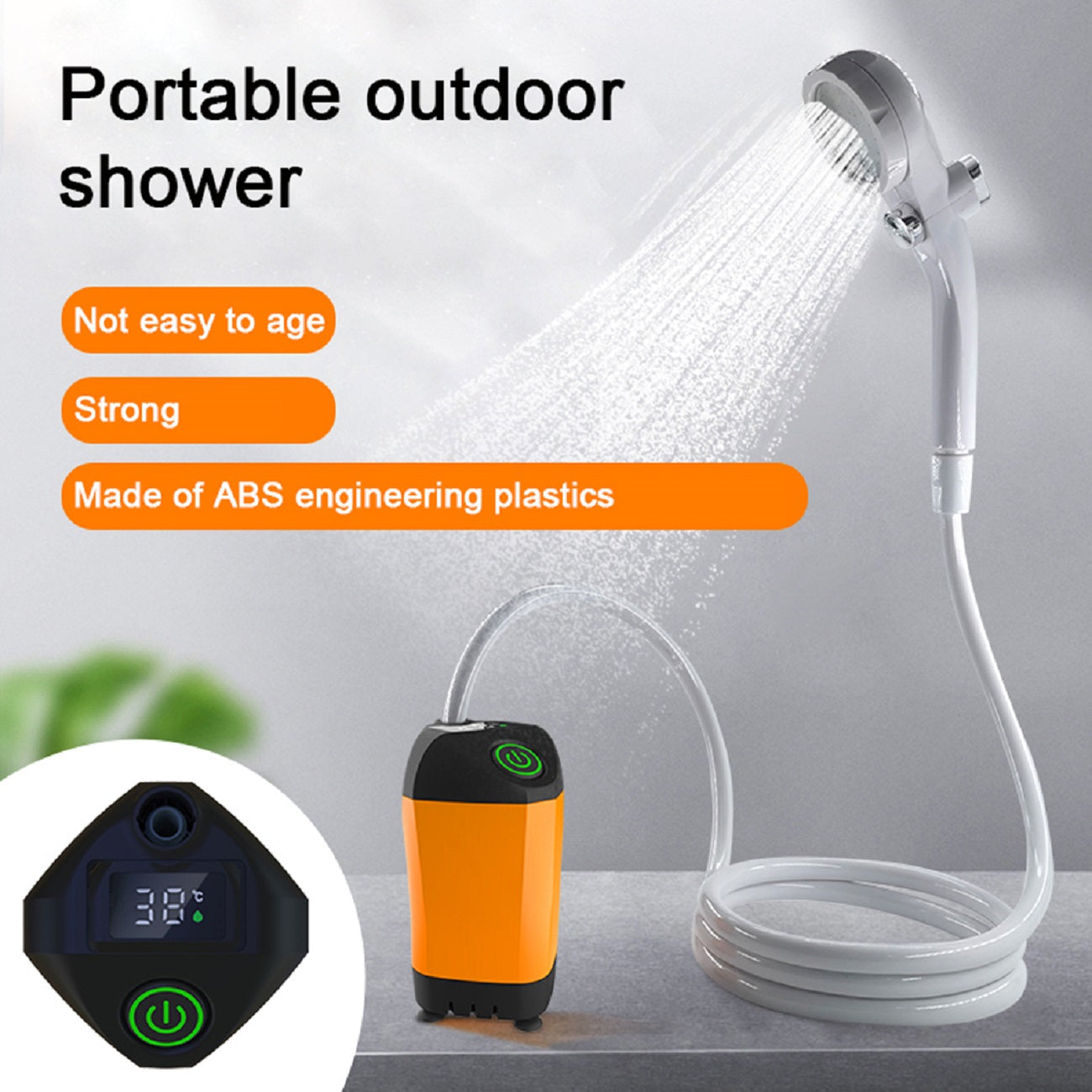 Portable Outdoor Electric Camping Shower Pump With Handheld Head For Remote Campsites 2