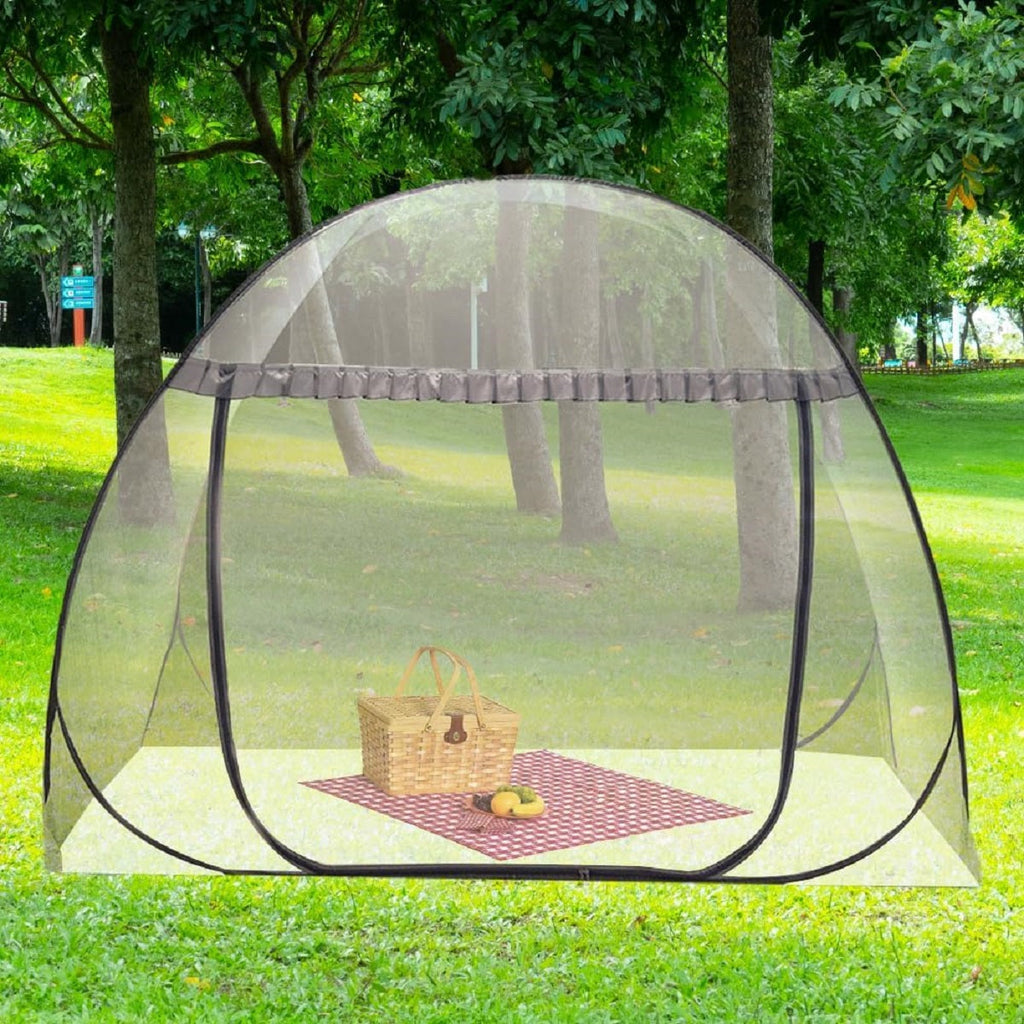 Portable Yurt Mosquito Net Bed Canopy For Adults, Foldable Design For Camping And Home Use 2