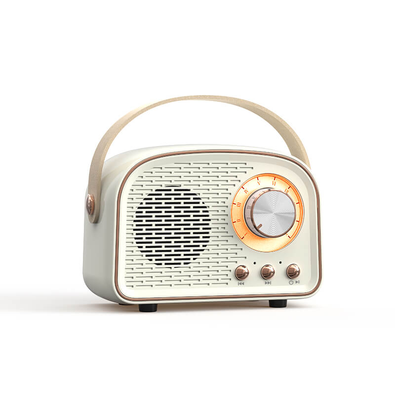 RetroRound Compact Bluetooth Speaker with Vintage Design and Clear Sound 0