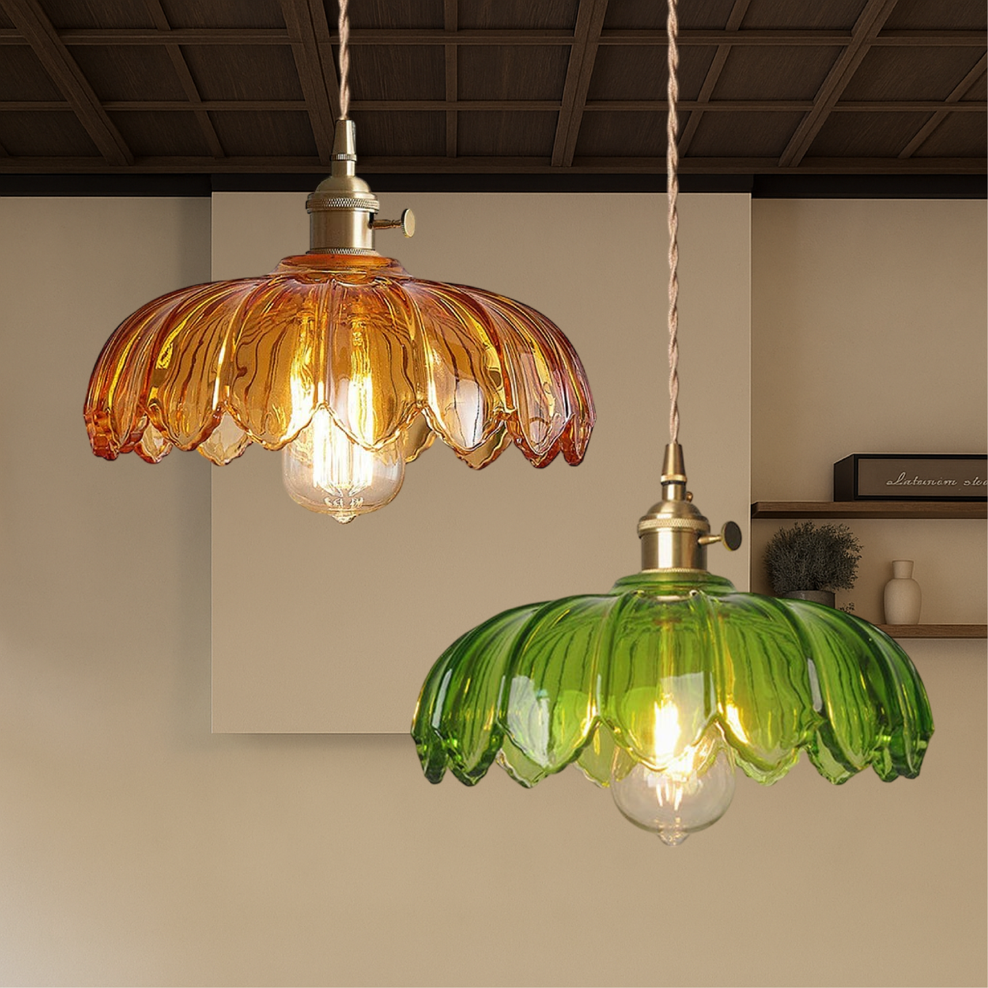 Sculpted Glass Flower Pendant Light for Modern Spaces 3