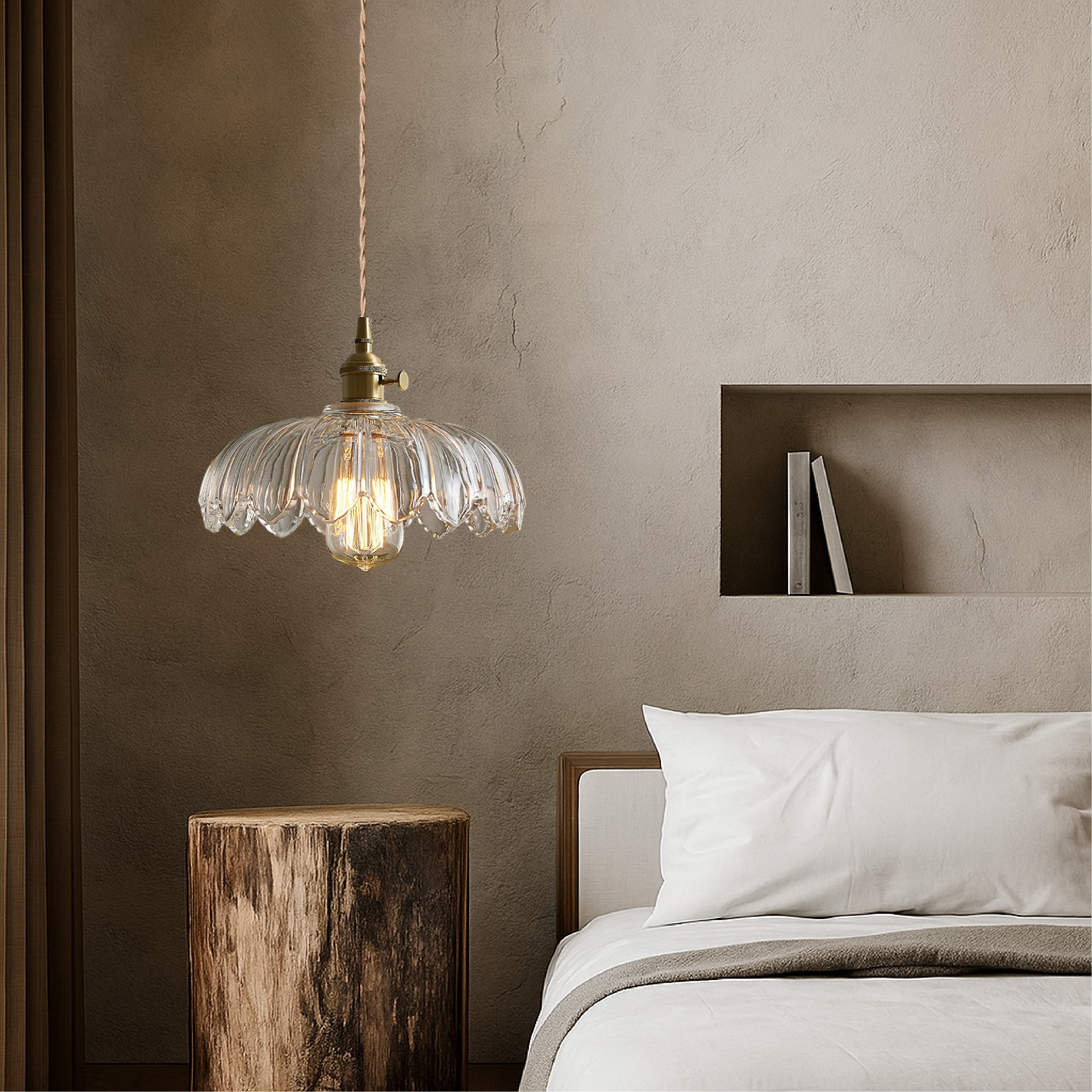 Sculpted Glass Flower Pendant Light for Modern Spaces 4