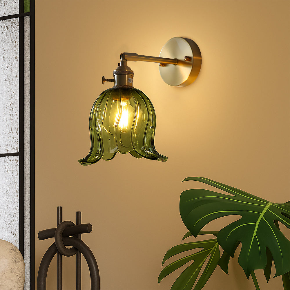 Sculptural Flower Glass Wall Sconce for Contemporary Interiors 1