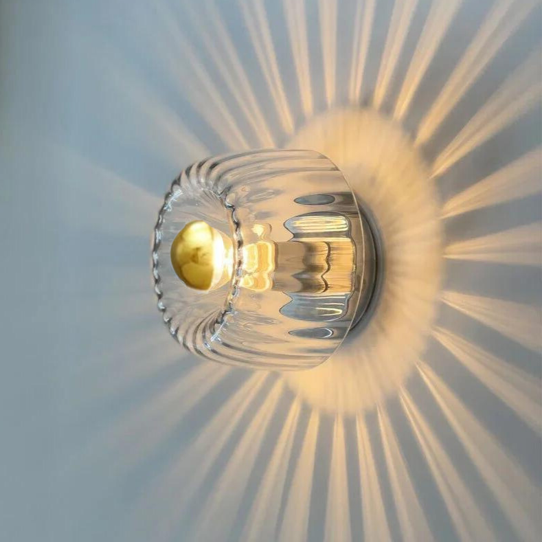 Set of Two Nordic Bauhaus Wall Sconces | Modern Glass Wall Lamp for Stylish Decor 0
