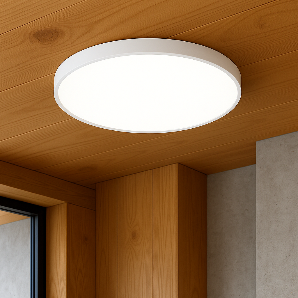 Sleek Ultra Thin Flush Mount Ceiling Light Fixture with Dimmable LED and Selectable Color Temperature 3
