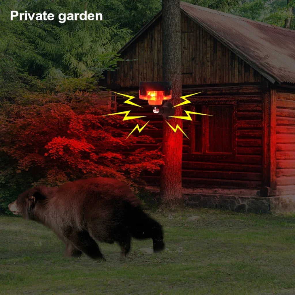 Solar Powered Motion Alarm For Outdoor Use Waterproof Animal Deterrent With Loud Siren 5