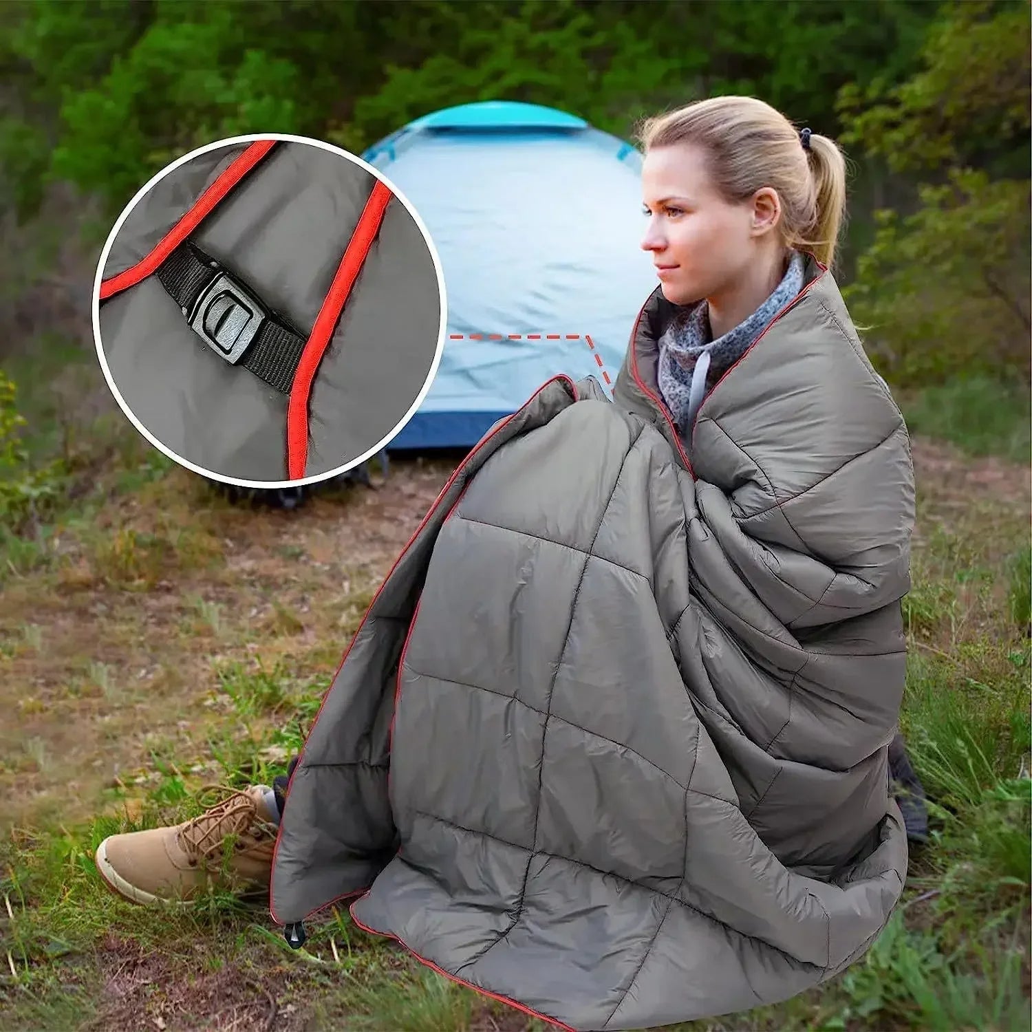 SummitCloud Camping Sleep Pad And Thermal Blanket For Cold Weather Outdoor Use Cozy Nighttime Rest Pad 4
