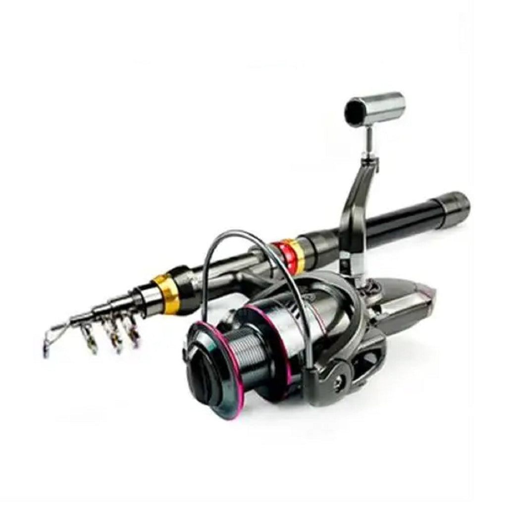 Telescopic Carbon Fiber Fishing Rod And Reel Combo, Super Hard Spinning Kit For Serious Angling 0