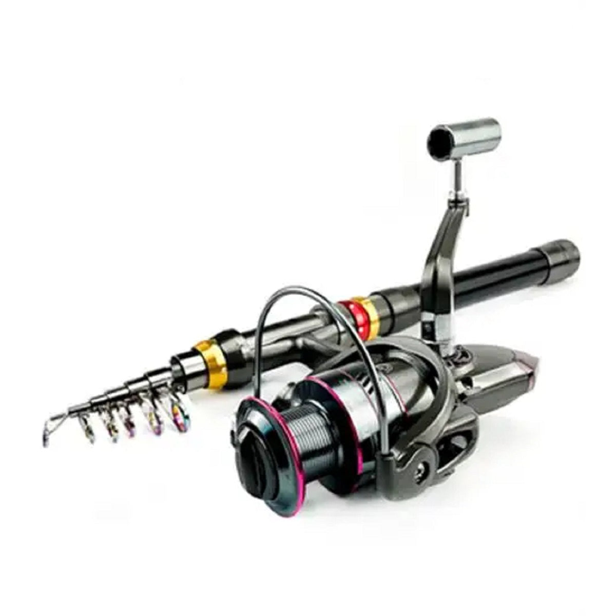Telescopic Carbon Fiber Fishing Rod And Reel Combo, Super Hard Spinning Kit For Serious Angling 4
