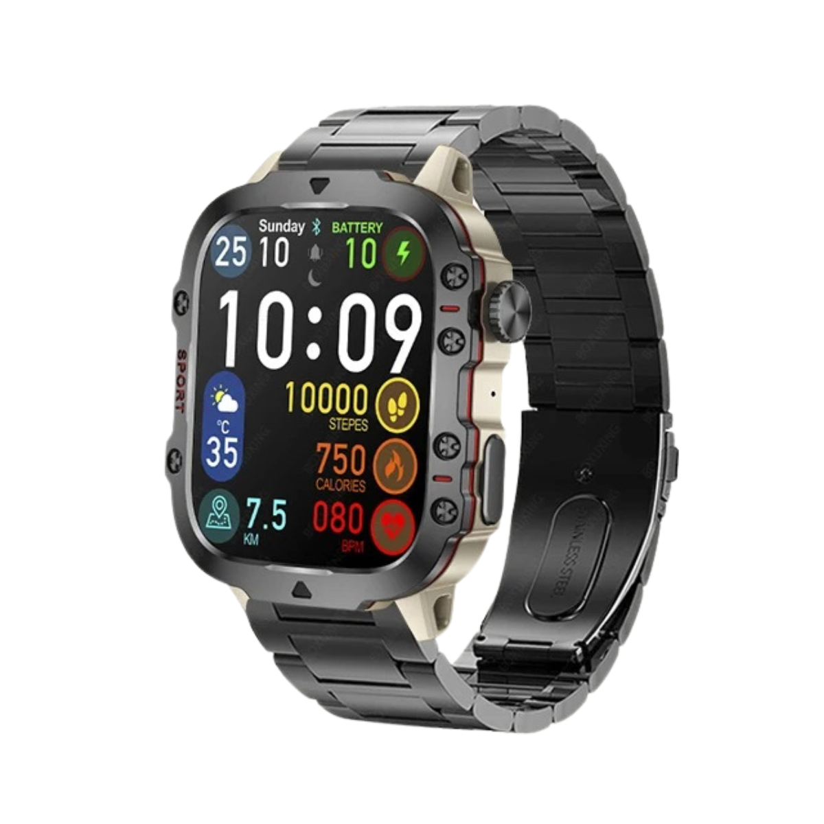 TerraGuard Pro Rugged Outdoor GPS Smartwatch With Bluetooth Calling And Waterproof Build 7