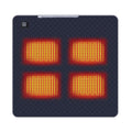 USB Four Zone Heated Camping Chair Mat Portable Warm Cushion For Outdoor Sitting And Winter Camps 0