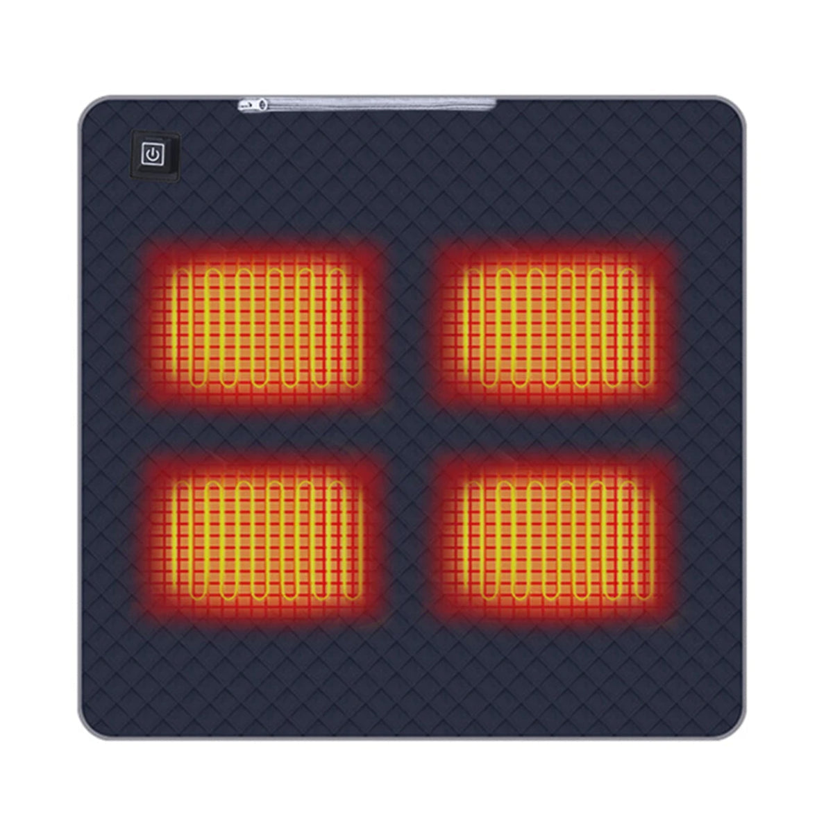USB Four Zone Heated Camping Chair Mat Portable Warm Cushion For Outdoor Sitting And Winter Camps 0