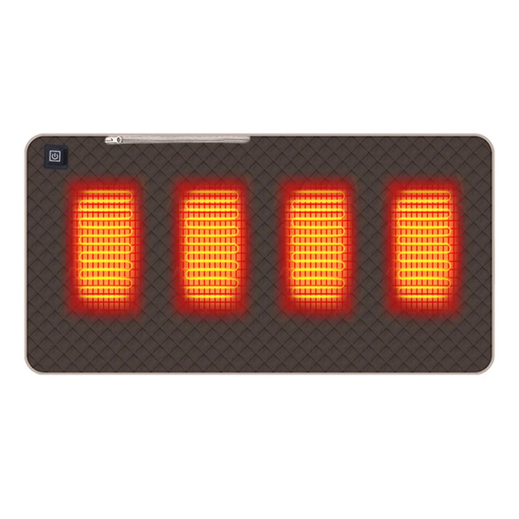 USB Four Zone Heated Camping Chair Mat Portable Warm Cushion For Outdoor Sitting And Winter Camps 3