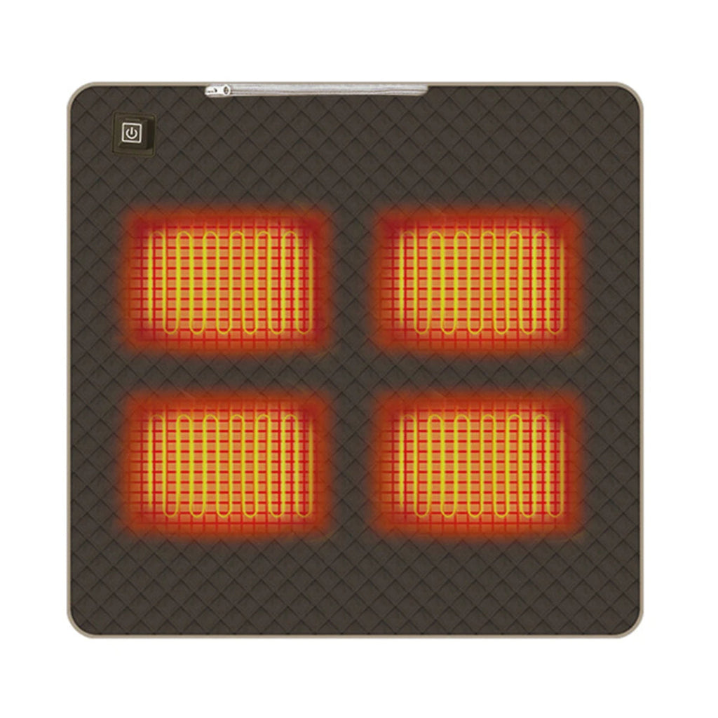 USB Four Zone Heated Camping Chair Mat Portable Warm Cushion For Outdoor Sitting And Winter Camps 4