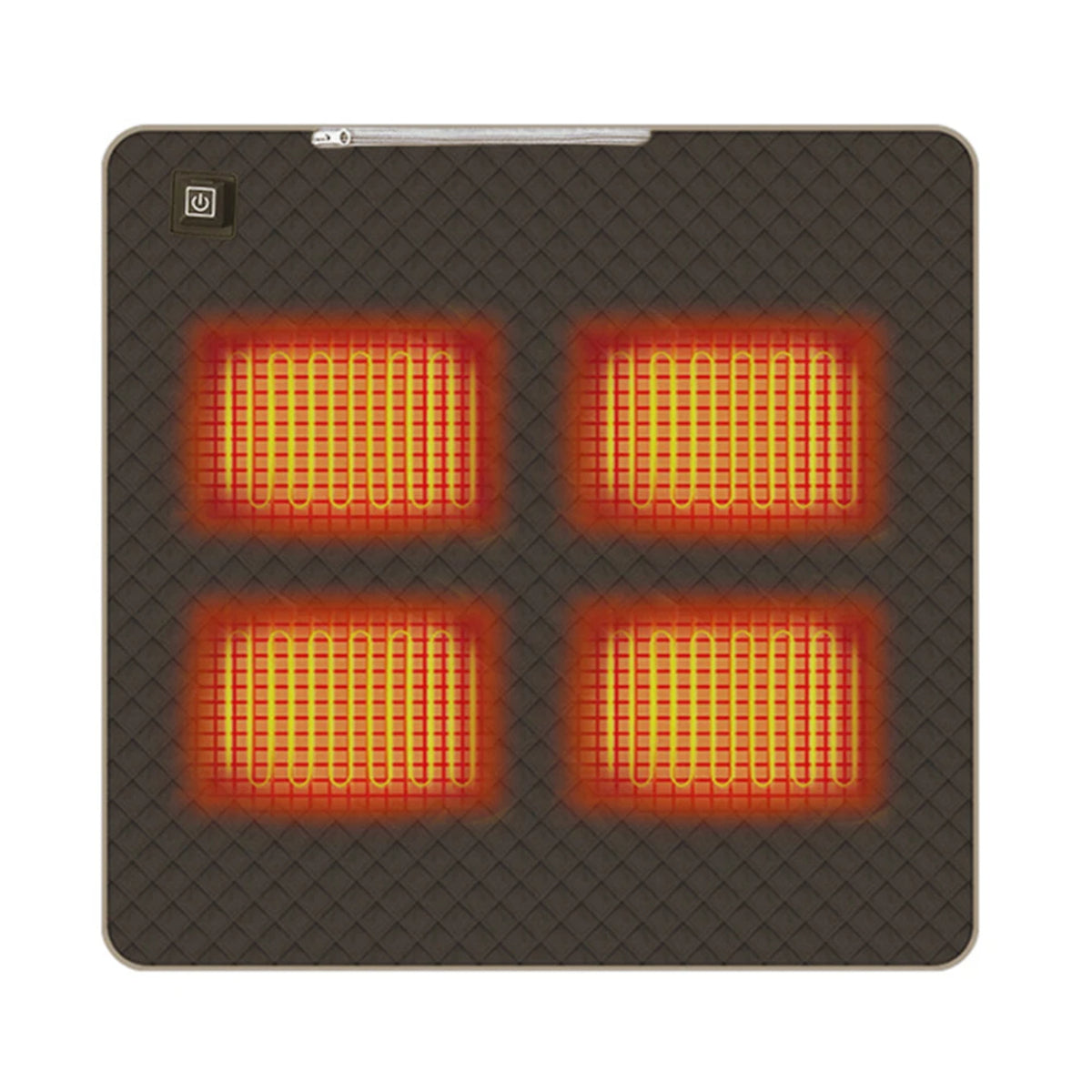 USB Four Zone Heated Camping Chair Mat Portable Warm Cushion For Outdoor Sitting And Winter Camps 4