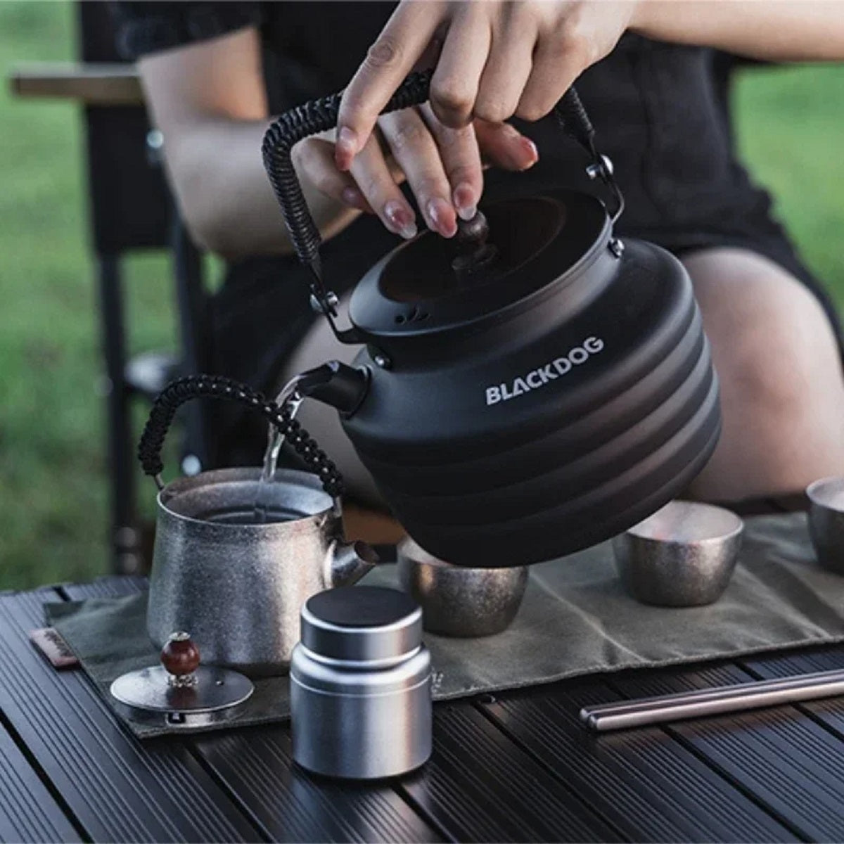 Ultralight 1.3 L Aluminum Alloy Camping Teapot Tableware Kettle Ultralight Teapot Kettle Tableware 2