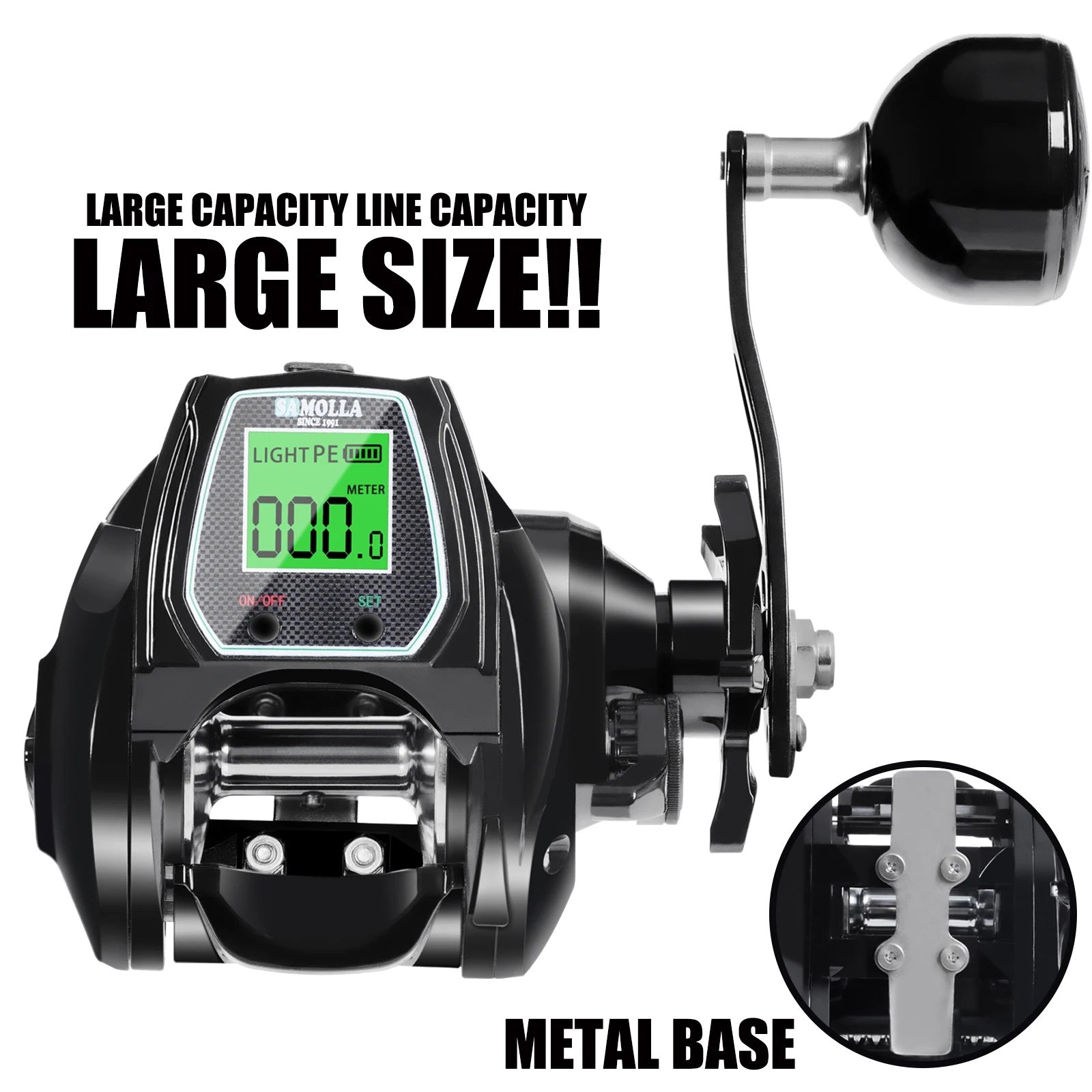 Waterproof Electronic Baitcasting Fishing Reel Designed For Catfishing And Versatile Angling Use 2